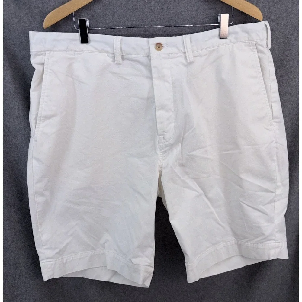 Polo Ralph Lauren Stretch Classic Fit White Khaki Chino Shorts 38 Navy Pony 9